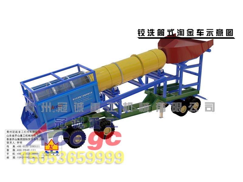 移動(dòng)絞洗筒式選礦車(chē)